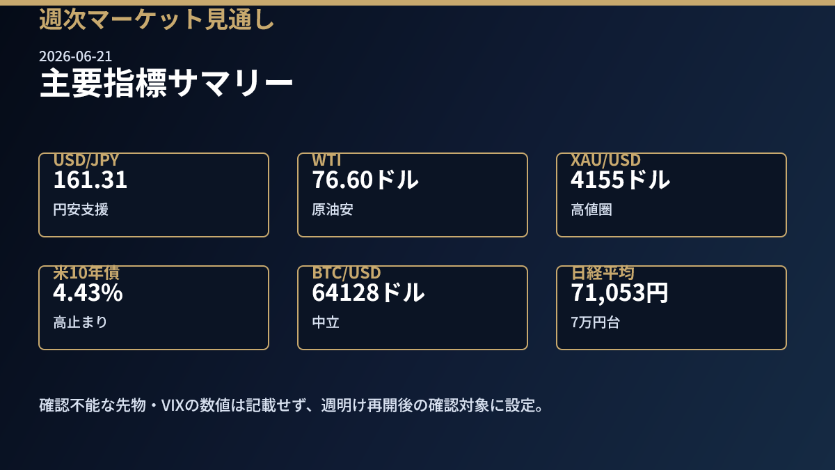 主要指標サマリー