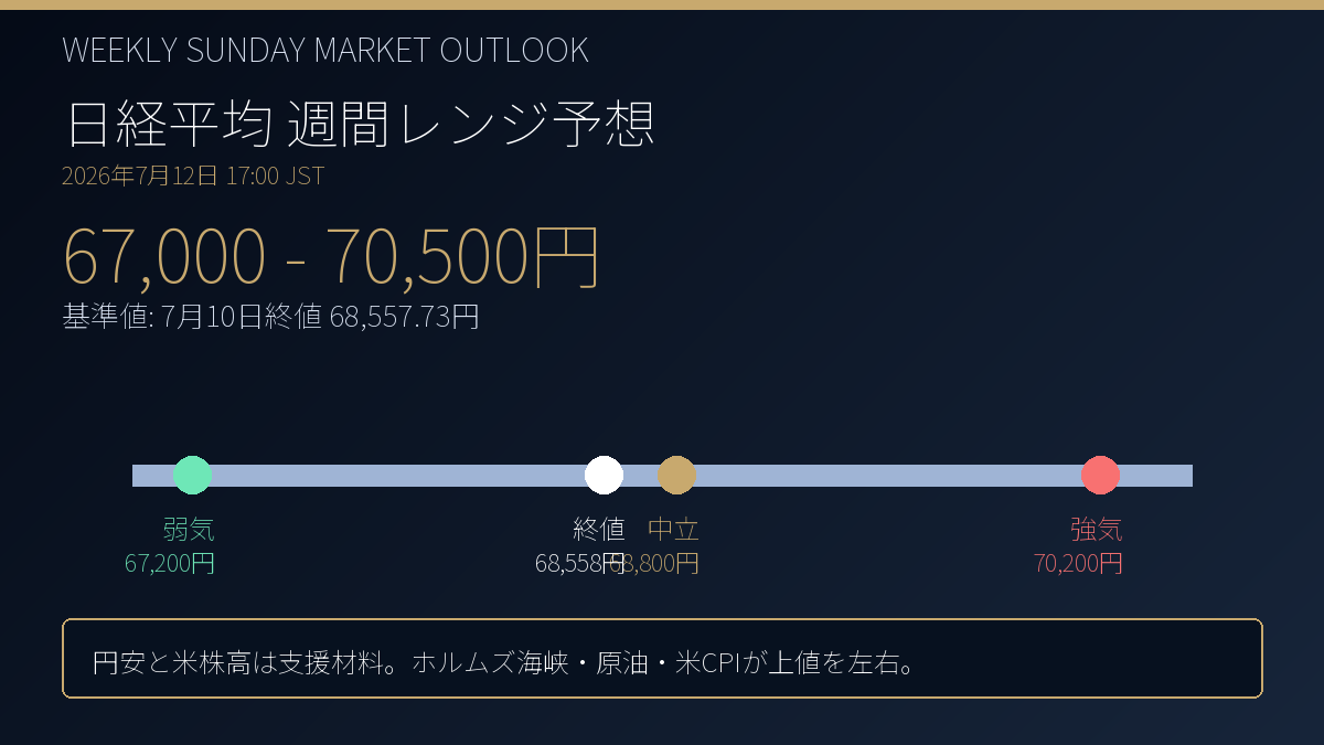 日経平均の週間レンジ予想